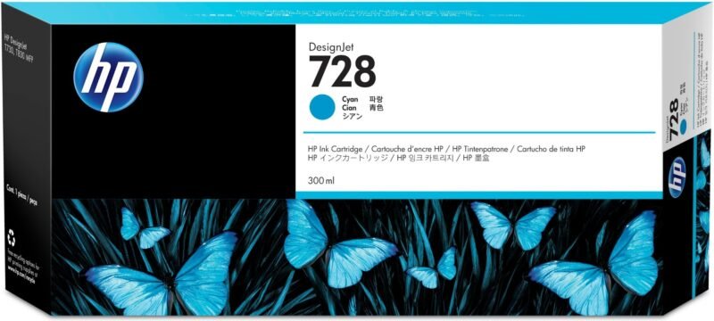 HP 728 cyaan DesignJet inktcartridge, 300 ml, foto 1 van 1