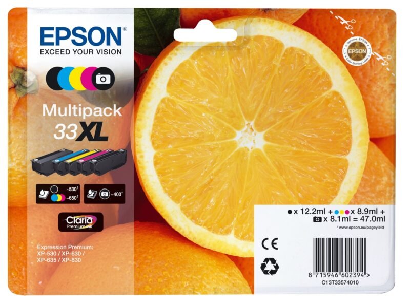 Epson Oranges Multipack 5-colours 33XL Claria Premium Ink, foto 1 van 1