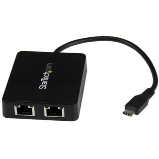 STARTECH.COM USB-C to Dual Gigabit Ethernet Adapter with USB 3.0 (Type-A) Port