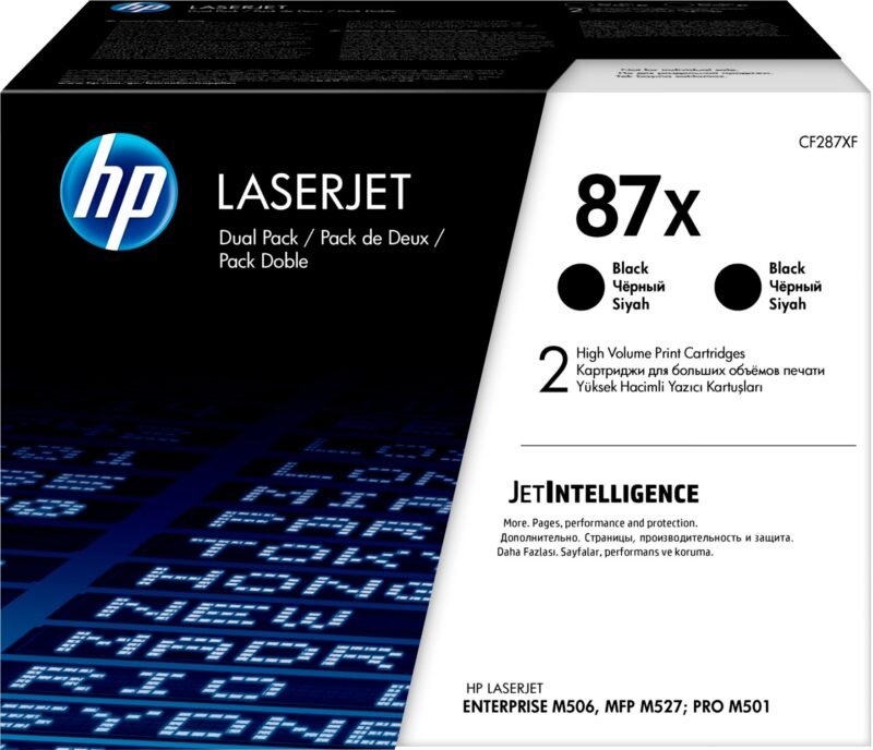 HP 87X originele high-capacity zwarte LaserJet tonercartridges, 2-pack, foto 1 van 1