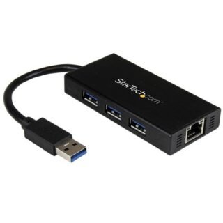 STARTECH.COM USB 3.0 Hub with Gigabit Ethernet Adapter - 3 Port - NIC - USB Network Adapter