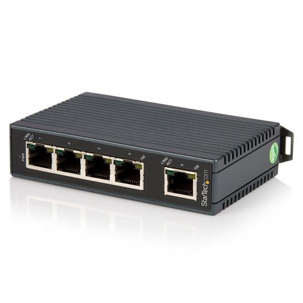 STARTECH.COM 5 Port Industrial Ethernet Switch - DIN Rail Mount - 10/100 Unmanaged Network Switch, photo 1 of 1
