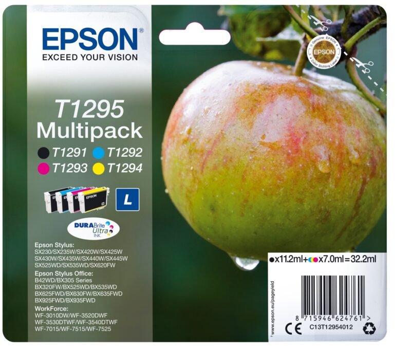 EPSON T1295 Multipack - 4-pack - L size - black, yellow, cyan, magenta - original - ink cartridge, photo 1 of 1