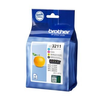 Brother LC3211VAL inktcartridge 4 stuk(s) Origineel Normaal rendement Zwart, Cyaan, Magenta, Geel