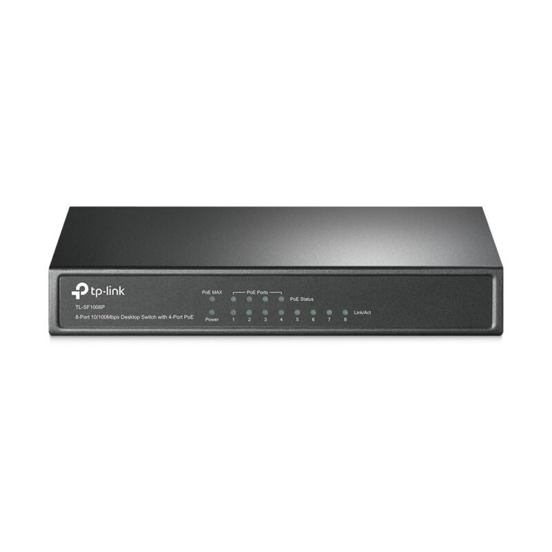 TP-LINK TL-SF1008P 8 Ports Ethernet Switch - 8 x Fast Ethernet Network - 2 Layer Supported - Desktop, photo 1 of 1