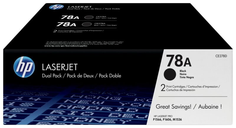 HP 78A originele zwarte LaserJet tonercartridge, 2-pack, foto 1 van 1