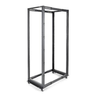 STARTECH.COM 42U 19" Open Frame Server Rack, 4 Post Adjustable Depth 23-41" Mobile, Free Standing Ro