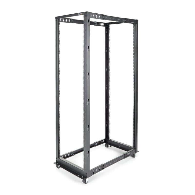STARTECH.COM 42U 19" Open Frame Server Rack, 4 Post Adjustable Depth 23-41" Mobile, Free Standing Ro, photo 1 of 1