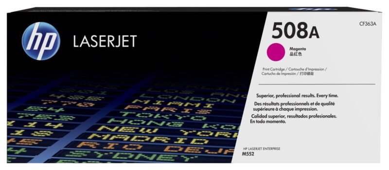 HP 508A - magenta - original - LaserJet - toner cartridge (CF363A), photo 1 of 1