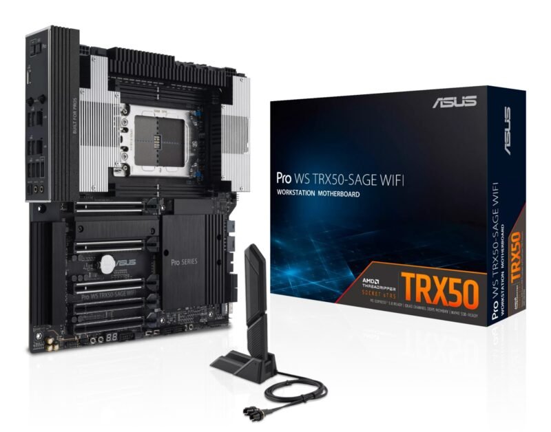 Asus PRO WS TRX50-SAGE WIFI, Workstation, AMD TRX50, sTR5, CEB, 4 DDR5 ECC, Wi-Fi 7, 10G & 2.5G LAN, SlimSAS, PCIe5, 3x M.2, photo 1 of 1