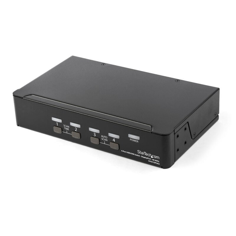 STARTECH.COM 4 Port DisplayPort KVM Switch, 4K 60Hz, Single Display, Dual Port UHD DP 1.2 USB KVM Sw, photo 1 of 1