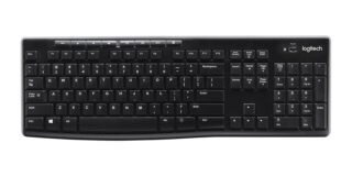 LOGITECH K270 Keyboard - Wireless Connectivity - RF - Black - USB Interface - English (UK)