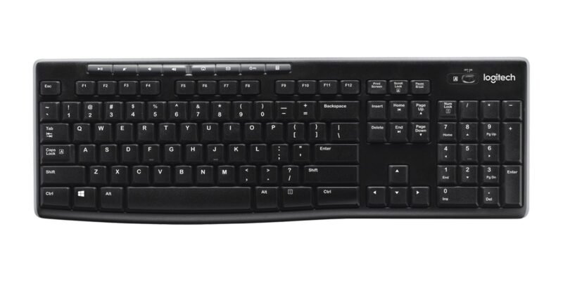 LOGITECH K270 Keyboard - Wireless Connectivity - RF - Black - USB Interface - English (UK), photo 1 of 1