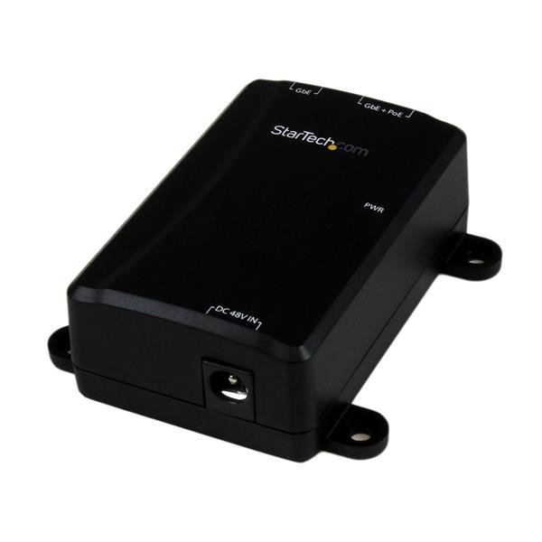 STARTECH.COM 1 Port Gigabit Midspan - PoE+ Injector - 802.3at and 802.3af, photo 1 of 1