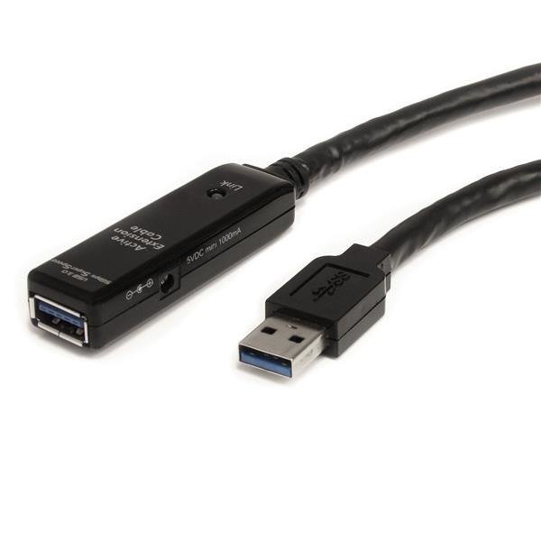 STARTECH.COM 16.4ft Active USB 3.0 Extension Cable with AC Power Adapter - Shielded, photo 1 of 1