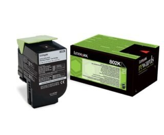 LEXMARK 802K - black - original - toner cartridge - LCCP, LRP