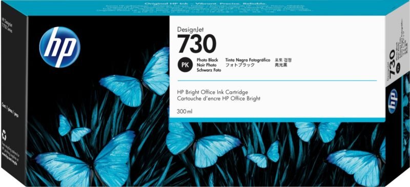 HP 730 zwarte DesignJet fotoinktcartridge, 300 ml, foto 1 van 1