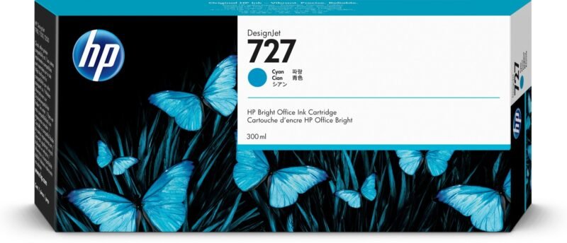 HP 727 cyaan DesignJet inktcartridge, 300 ml, foto 1 van 1