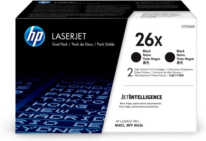 HP 26X originele high-capacity zwarte LaserJet tonercartridges, 2-pack, foto 1 van 1