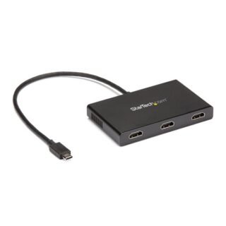 STARTECH.COM 3-Port Multi Monitor Adapter, USB-C to 3x HDMI Video Splitter, USB Type-C DP 1.2 Alt Mo