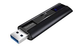 SanDisk Extreme PRO USB 3.2 256GB Solid State Flash Drive, USB stick up to 420 MB/s read speeds, up to 380 MB/s write, Password protection, RescuePRO data recovery software, durable casing, Black