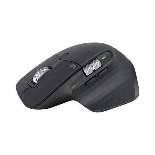 Logitech MX Master 3S - Wireless Performance Mouse with Ultra-Fast Scrolling, Ergonomic, 8K DPI, Glass Tracking, Silent Clicks, USB-C, Bluetooth, Windows, Linux, Chrome - Dark Gray, photo 1 of 1