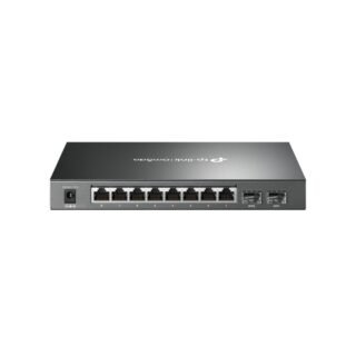 TP-Link JetStream 8-Port Gigabit Smart PoE+ Switch with 2 SFP Slots, Supports 8 Gigabit PoE Ports, 58W Budget, Fanless (SG2210P)