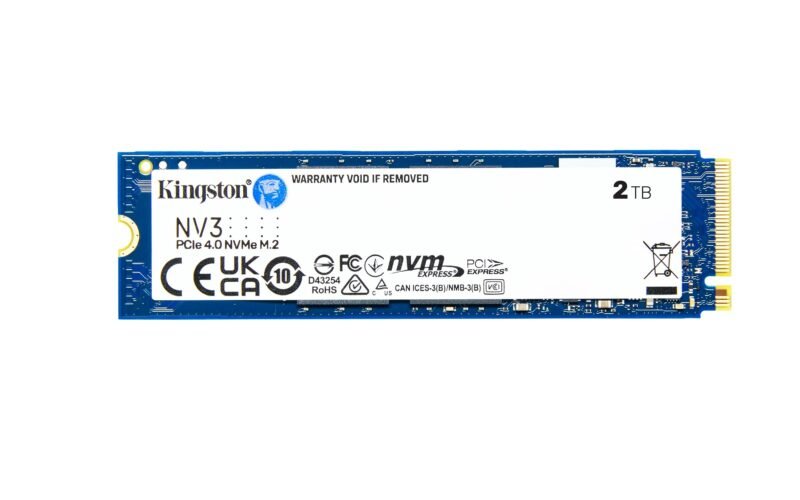 Kingston NV3 NVMe PCIe 4.0 Internal SSD 2TB M.2 2280-SNV3S/2000G, photo 1 of 1
