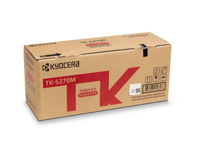 Kyocera TK-5270M Toner Cartridge Magenta Original Toner Cartridge 1T02TVBNL0 Printer Toner Compatible for P6230cdn, M6230cidn and M6630cidn. Printer Toner for up to 6000 Pages, photo 1 of 1