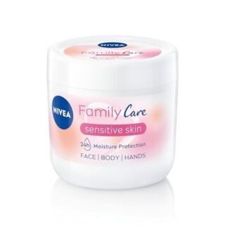 NIVEA Almond, Family Care Sensitive Moisturising Cream, Body Cream for Dry Skin, Sensitive Skin Moisturiser with Natural Almond Oil, Suitable for the Whole Family, 450 ml