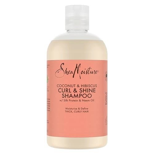 Shea Moisture Coconut & Hibiscus sulphate free shampoo Curl & Shine Shampoo for thick, curly hair, 384ml, photo 1 of 1