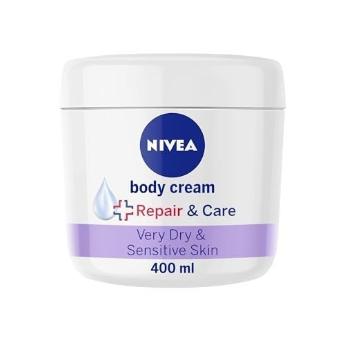 NIVEA Body Repair & Care Cream (400ml Jar), Sensitive Moisturising Cream with NIVEA DEEP MOISTURE SERUM, Body Cream with Strengthening Formula, Body Cream for Dry Skin, photo 1 of 1
