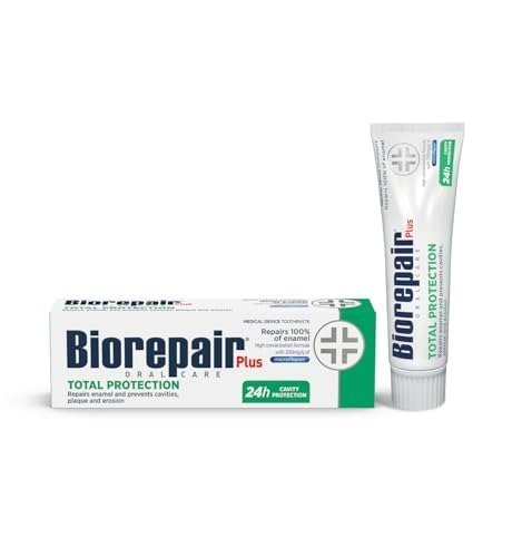 Biorepair Plus Total Protection Toothpaste - 200mg/g microRepair Fluoride Free Hydroxyapatite Toothpaste– Repairs The Enamel and Fights Oral Cavity Bacteria, photo 1 of 1