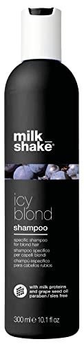 milk_shake | icy blond shampoo | Specific Shampoo for Blond or Bleached Hair | 300 ml | Anti-yellow Shampoo with Black Pigment