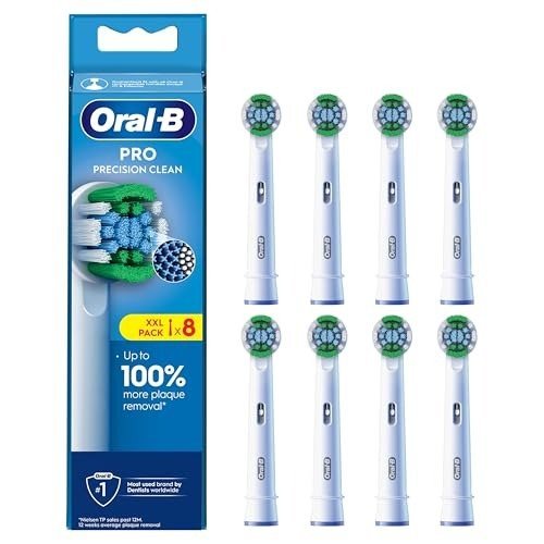 Oral-B Pro Precision Clean Electric Toothbrush Head, X-Shape And Angled Bristles for Deeper Plaque Removal Toothbrush Heads, White, photo 1 of 1