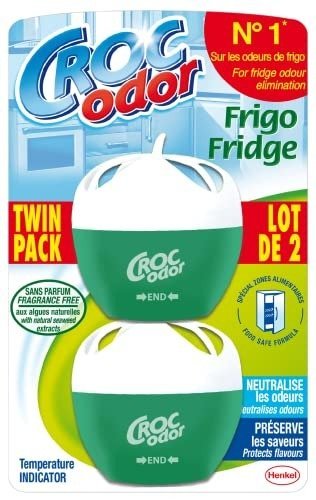 Croc'Odor Fridge Deodoriser Unscented, Food Safe Formular with Temperature Indicato