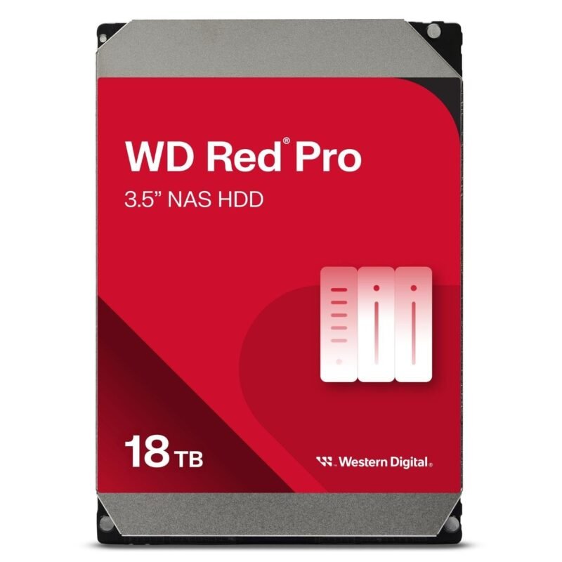 WD Red Pro 18TB NAS 3.5" Internal Hard Drive - 7200 RPM Class, SATA 6 Gb/s, CMR Recording Technology, 512MB Cache, photo 1 of 1