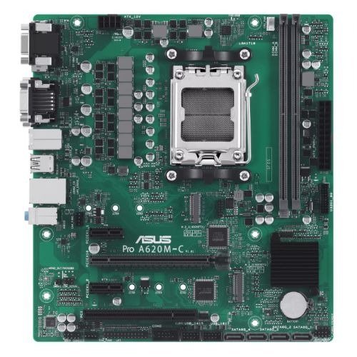 Asus PRO A620M-C-CSM - Corporate Stable Model, AMD A620, AM5, Micro ATX, 2 DDR5, VGA, HDMI, DP, GB LAN, PCIe4, 2x M.2, photo 1 of 1