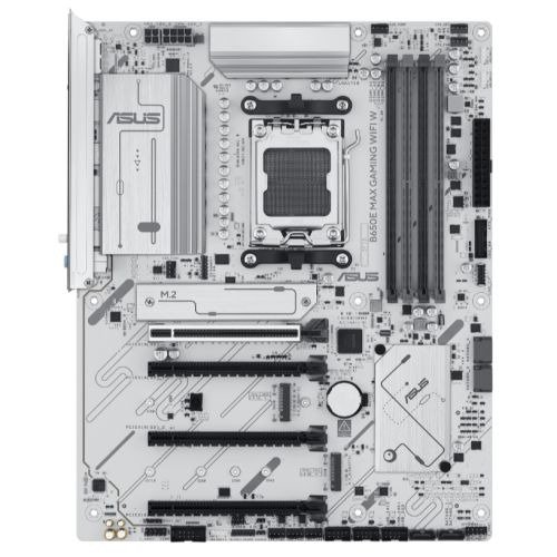 Asus B650E MAX GAMING WIFI W, AMD B650, AM5, ATX, 4 DDR5, HDMI, DP, Wi-Fi 6E, 2.5G LAN, PCIe5, 3x M.2, White, photo 1 of 1