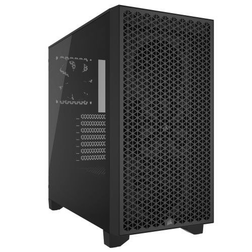 Corsair 3000D Airflow Gaming Case w/ Glass Window, ATX, 2x SP120 Fans, GPU Cooling, 4-Slot GPU Support, High-Airflow Front, Black, photo 1 of 1
