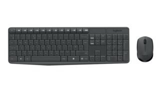 LOGITECH MK235 Keyboard & Mouse - USB Wireless RF - French - Grey - USB Wireless RF - Optical