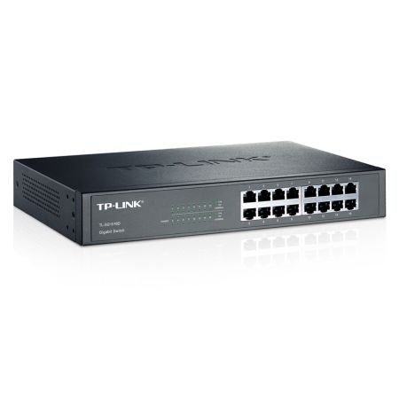 TP-LINK (TL-SG1016D) 16-Port Gigabit Unmanaged  Desktop/Rackmount Switch, Steel Case, photo 1 of 1