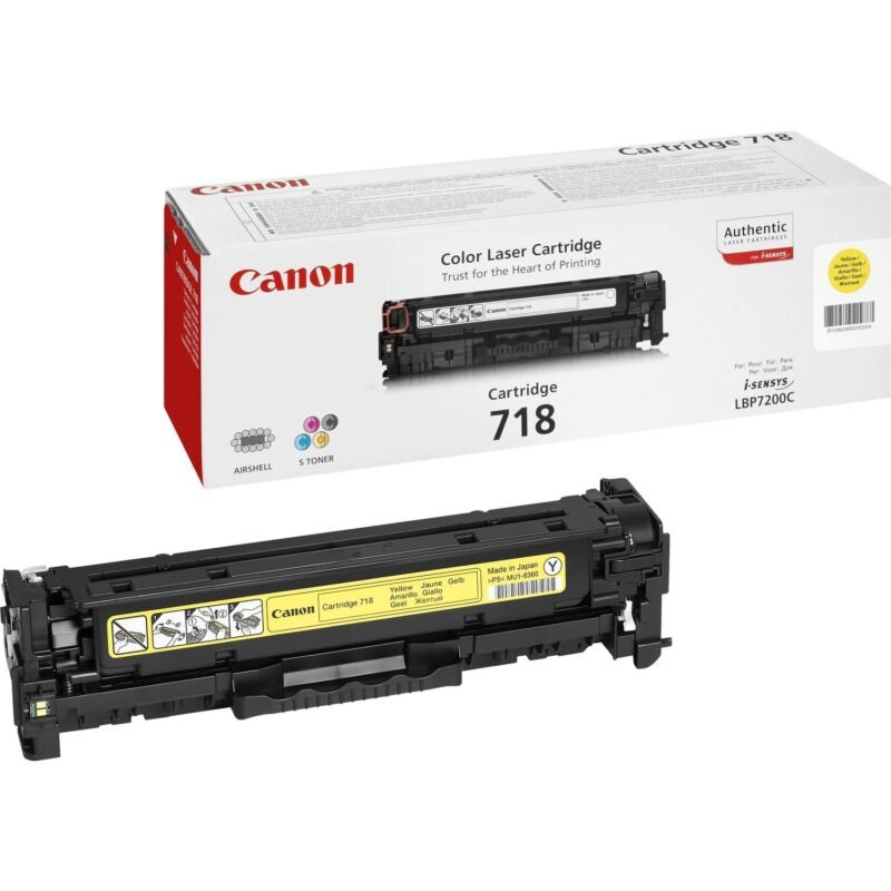 Canon CRG-718 Y tonercartridge 1 stuk(s) Origineel Geel, foto 1 van 1